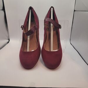 Avon Burgundy Mary Jane Heels